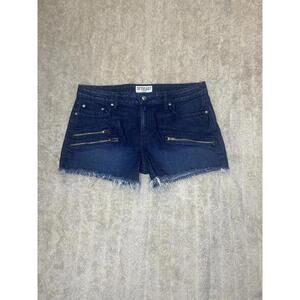 Derek Lam 10 Crosby Quinn moto girlfriend cut-off jean shorts Size 32